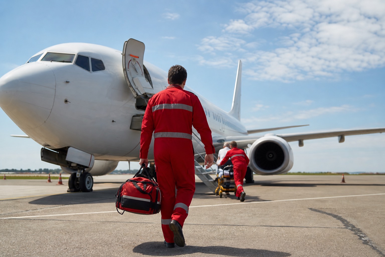 Escortă medicală pe aeroport